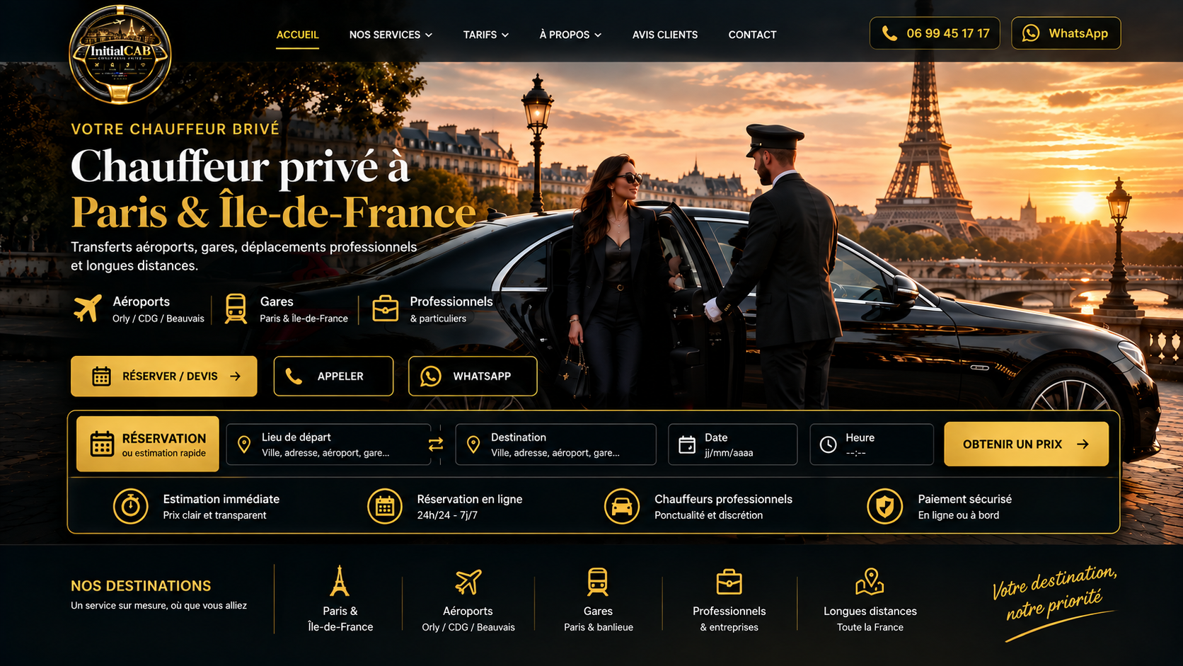 Initial Cab chauffeur privé Paris Île-de-France